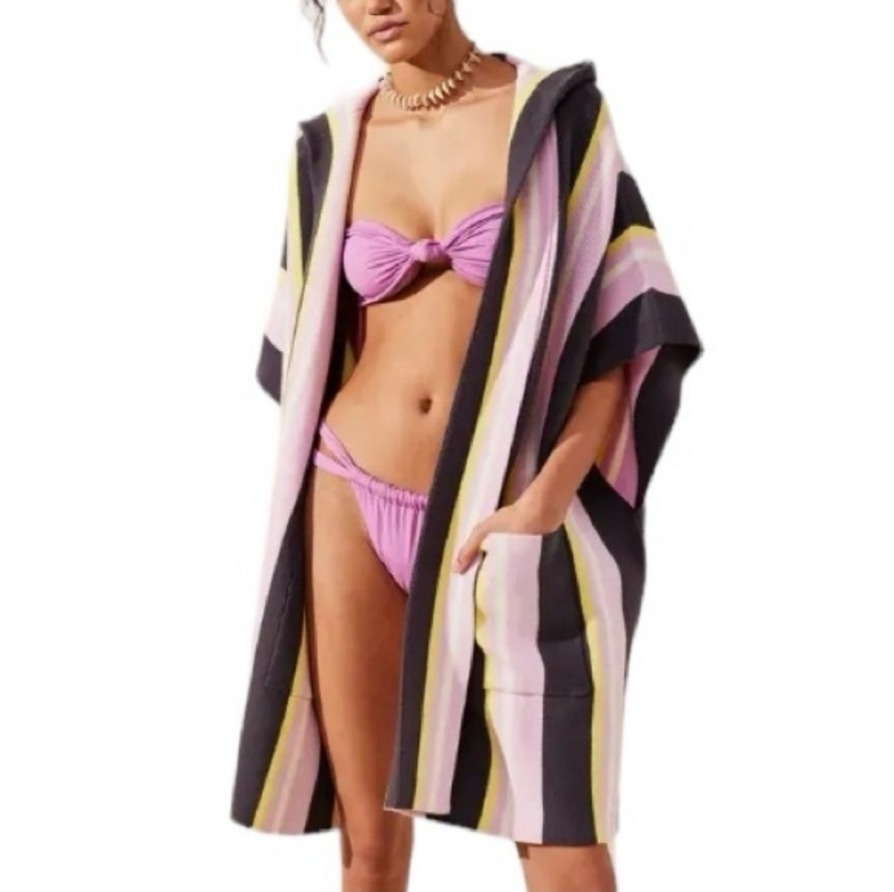 Free People All I Need Striped Hooded Poncho | One Size